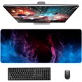 thumbnail image 2 of Gaming Mouse Pad, Large Mouse Pad for Desk, Desk Mat Extended Mousepad, with Non-Slip Rubber Base Desk Pad for Home Office Gaming (35.4"x15.7", Neon Nexus), 2 of 8