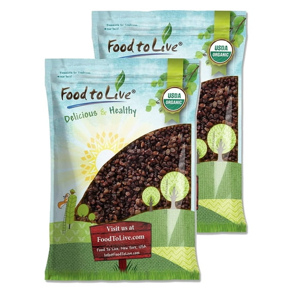 Organic Imported Thompson Seedless Raisins, 16 Pounds - Non-GMO, Raw, Vegan - by Food to Live