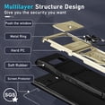 thumbnail image 2 of KOMI Compatible with Google Pixel 7a Case Built in Slide Camera Lens Cover+Screen Protector+Finger Ring Holder Kickstand,Heavy Duty Shockproof Full Body Protective Phone Cover,2023 Gold, 2 of 5