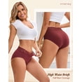 thumbnail image 3 of INNERSY Women’s High Waisted Lace Briefs Soft Cotton Underwear 5 Pack(L,Dark Vintage), 3 of 6