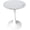 Marbled White, variant on LeisureMod Bristol 24" Wide Round Dining Table Bivel Design MDF Wood Top and White Stainless Steel Pedestal Base Accent Table Mid-Century Café Table, Kitchen Dining Room Furniture (White Marble)