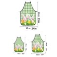 thumbnail image 2 of 1pc Easter Egg & Rabbit Ear Print Apron, Cartoon Polyester Animal Print Chef Apron For Kitchen, 2 of 5