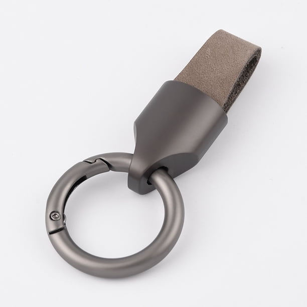 LLavero de coche de piel de vaca esmerilada, sencillo, ligero, de lujo, para colgar en la cintura, llavero de cuero para mujer, pequeño colgante antipérdida