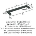 thumbnail image 4 of Amerock Revolve 5-1/16 inch Center-to-Center Matte Black Cabinet Pull, 10 Pack, 4 of 5