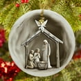 thumbnail image 5 of WEGFTDUOP Christmas Round Acrylic Hanging 8cm Nativity Scene Hanging Ornaments Transparent Colored Acrylic Holiday Decorations Christmas Tree Door And Window Pendants, 5 of 5