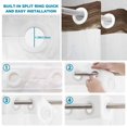 thumbnail image 4 of No Hook Shower Curtain, Brown Wooden Shower Curtains for Bathroom with See Through Top Window, Vintage Farmhouse Retro Art Waterproof & Washable Bath Curtain Stall 48"x72", 4 of 9
