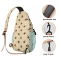 thumbnail image 4 of Funny Bee Pattern Sling Backpack, Honey and Bumble Bee Print Crossbody Bag with Cartoon Hive Design for Bee Lovers, 4 of 6