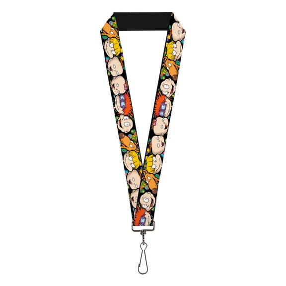 Nickelodeon Lanyard, Rugrats Character Faces Close Up, Elastic