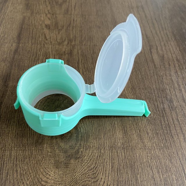 Clip de sellado de plástico, clip de sellado para conservación de alimentos, boquilla de descarga a prueba de humedad para granos, clip para bolsa de refrigerios, 2 piezas de color