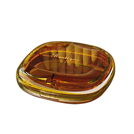 VEAREAR Mini Pill Box Transparent Lid 4/6 Compartments Large Capacity Multifunctional Portable Plastic Sealed Box Jewelry Capsule Container for Fish Oils Tablet Supplements