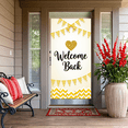 thumbnail image 4 of LUUFILx Welcome Back Banner Glitter Gold Heart Backdrop Party Supplies Decoration Event Background Photography Props School Office Reunion, 4 of 7