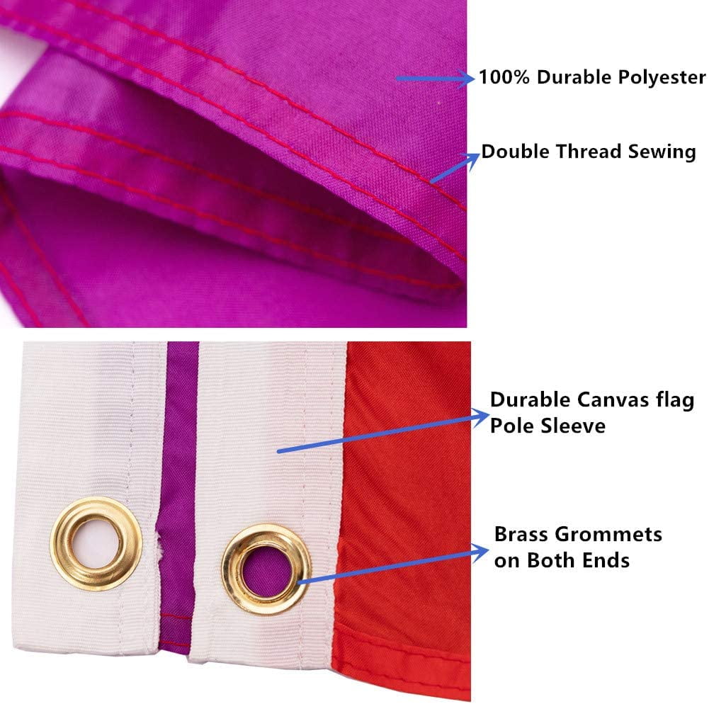 Buy TOPFLAGS Rainbow Gay Pride Flag 3x5 ft LGBTQ Pride Parade Banner