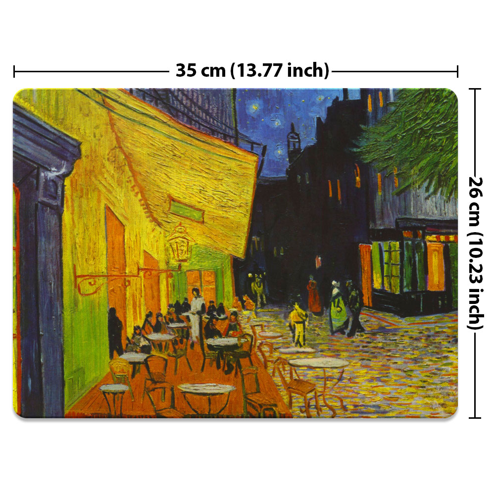 FINCIBO Super Size Rectangle Mouse Pad, Non-Slip X-Large Mouse Pad for Home, Office, and Gaming Desk, Cafe Terrace At Night Van Gogh - image 2 of 5