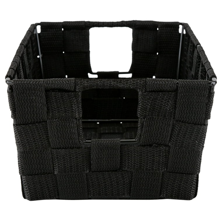 Simplify Woven Polypropylene Storage Baskets, Handles, Set of 2