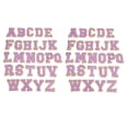 thumbnail image 1 of Iron On Letters, 2 Sets Purple Gold Trim A To Z 26 Letter Patches 26 Letters  For Package For Shirt For Dress For Shoe, 1 of 8