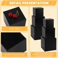 thumbnail image 3 of Chitidr 6 Pcs Acrylic Display Boxes Display Riser Cases 5 Sided Nesting Cube Organizer 4'' 5'' 6'' Acrylic Square Cube Base Riser Stand with Hollow Bottoms(Black), 3 of 7