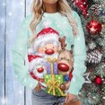 thumbnail image 1 of Sweatshirt de Noël pour Femmes 2023 Manches Longues Décontracté Impression de Noël Col Rond Pull Tunique en Solde, 1 of 6