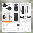 thumbnail image 2 of Smart Fingerprint Door Lock - Keyless Entry with Touch Keypad, PIN Password, & Mechanical Key - Secure Deadbolt for Home, Apartment, Office - Easy Install Level Handle Design, 2 of 11