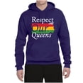 thumbnail image 2 of Wild Bobby Respect Our Queens Black Pride Unisex Graphic Hoodie Sweatshirt, Purple, X-Large, 2 of 5