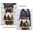 thumbnail image 6 of FORMRS 16" Laptop Bag Carrying Sleeve Case with Handle Travel Shoulder Briefcase, Beige Christmas Trees, 6 of 8