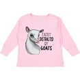 thumbnail image 3 of Inktastic Easily Distracted by Goats Cute Goat Boys or Girls Long Sleeve Toddler T-Shirt, 3 of 5