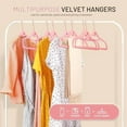 thumbnail image 4 of Velvet Hangers 30 Pack, STOPKLAS Pink Clothes Hangers Non Slip Felt Hangers with 360° Swivel Hook, Thin Hanger Space Saving, Heavy Duty Closet Hanger for Clothes, Coats, Suits, Dress, Pants, 4 of 6