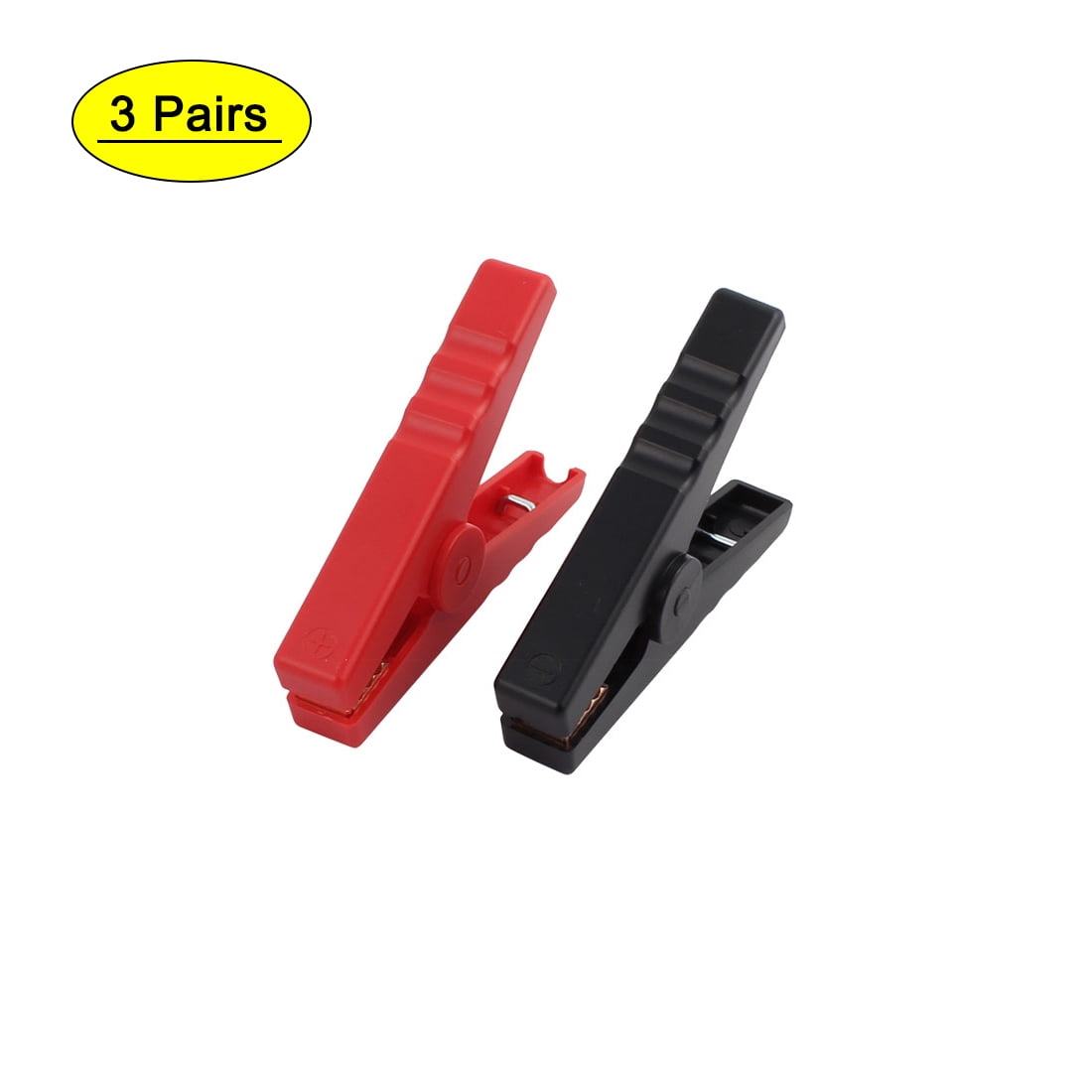 3 Pairs Emergency Alligator Clamps Booster Battery Clips for Car Jump Starter