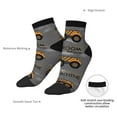 thumbnail image 6 of Rateoe Construction Machines Pattern Quarter Crew Socks,Toe Seamed Ankle Socks,Cotton Cushioned Breathable Athletic Crew Sports Socks, 6 of 7