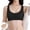 Black, variant on Seamless Front Closure Bra – Soft Breathable Wireless Full Coverage Mastectomy Bralette for Prosthetic Comfort, V-Neck Everyday Wear