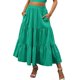 thumbnail image 1 of Txlixc Falda de verano para mujer Boho cintura elástica plisada línea A fluida falda larga de playa con bolsillos Txlixc  Moda, 1 of 6