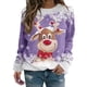 thumbnail image 3 of New Christmas Moose Print Ladies T-shirt Cotton Kawaii Cartoon Style Sweater Autumn O Neck Oversized Long Sleeve Female Pullover, 3 of 4