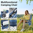 thumbnail image 7 of Bigleap Oversized Heavy Duty Camping Chair, Folding with Padded Seat, Cooler Bag & Cup Holder for Outdoor, Beach, Fishing, Concerts,Blue, 7 of 7