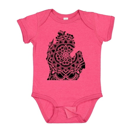 

Inktastic Michigan Silhouette Mandala Gift Baby Boy or Baby Girl Bodysuit