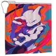 thumbnail image 4 of Mewtwo Shower Curtain Cartoon Art Bath Shower Curtains with 12 Hooks, Waterproof Washable Polyester Bathroom Home Decor Set 72x72 Inch, Iron, 4 of 8