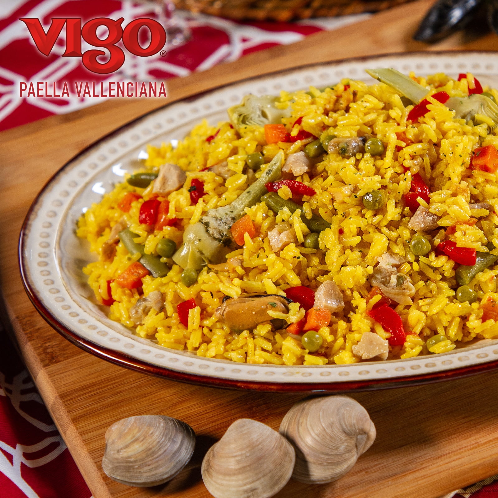 (2 pack) Vigo Paella Valenciana Yellow Rice & Seafood Dinner, 19.0 OZ
