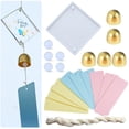 thumbnail image 1 of Juego de moldes de resina, 21 piezas, campanas de viento cuadradas japonesas, moldes de silicona (C), 1 of 4