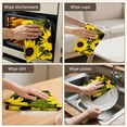 thumbnail image 5 of 4 Pcs Funny Kitchen Towels,Black Green Stem Sunflower Pattern Microfiber Dish Towels,Kitchen Tea Towels,Kitchen Towel Set (18" X 26"), 5 of 7