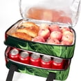 thumbnail image 5 of Christmas Double Layered Insulated Lunch Bag with Two Compartments - Large Capacity Refrigerated Meal Bag for Hand Carry - 7.1x11.4x16.1 Inches, 5 of 6