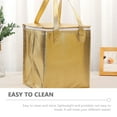thumbnail image 2 of Minkissy Shopping Insulated Bag Non Woven Fabric Golden 1Pcs 14.6x13x11.8in, 2 of 8