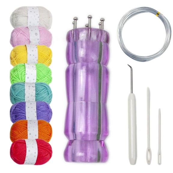 High-performance 6-color/8-color Weaving Knitting Spool set Colorful Wool with Machine Hand Knitting Tools