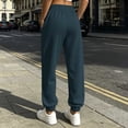 thumbnail image 6 of Levmjia Women's Solid Color Jogger Pants High Waisted Drawstring Elastic Waist Casual Sweatpants with Pockets Tapered Cuffed Lounge Pants, 6 of 8