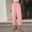 Pink, variant on Women's Cotton Linen Casual Pants Summer Wide Leg Loose Ruffle High Waist Cropped Drawstring Palazzo Flowy Trousers with Pockets Khaki XL(XL)