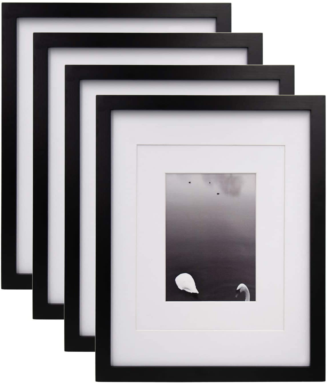 Picture Frame Black Imitation Wood Wall Mount/Table Top Frame Artwork Portraits 