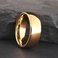 thumbnail image 2 of Matching Tungsten Rings Polished Gold-plated Tungsten Carbide Rings Minimalist, 2 of 6