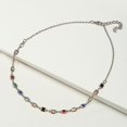 thumbnail image 4 of Collar de cristal y diamantes Yashi con cadena de clavícula de mujer modelo 22775, 4 of 4