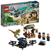LEGO Jurassic World Dilophosaurus on the Loose 75934 Action Helicopter Drone Dinosaur Figure Building Toy (168 Pieces)