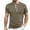 Green, variant on Mens T Shirts European and Solid Color Button Open Neck Pocket Men's Casual Loose foreign Trade Trend Business Short Sleeved T Shirt Size:M