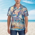 thumbnail image 4 of Lsque Dolphin Rainbow Horse pattern Hawaiian Shirt for Men, Unisex Summer Beach Casual Short Sleeve Button Down Shirts-Large, 4 of 9