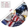 thumbnail image 4 of July 4th American Flag Patriotic USA New York Eagle Ny 36 Inch Christmas Tree Skirt Carpet Mat Funny Party Decor Supplies for Xmas Halloween Decorations Occasion Ornament, 4 of 6