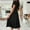 Black, variant on Women's Solid Elegant V Neck Waist Sleeve Large Hem Dress Pleated Dress for Women Summer Elegant Dress Prelude Dress Tunic Dress Summery Dresses Dresses Casual Fall Casual Dresses for Women Summer